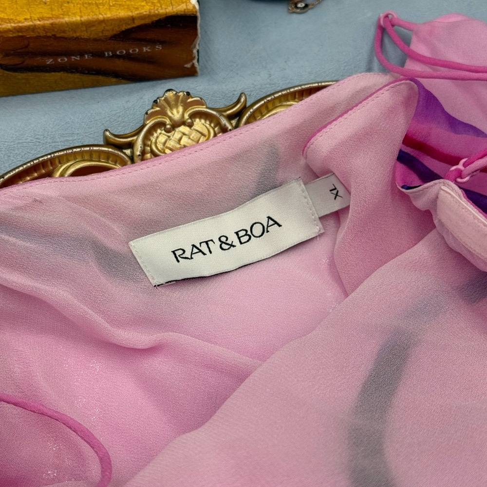 🆕 RAT & BOA 🧿 NWOT Alici Pink Floral Column Dress, Sz XL - Picture 15 of 17